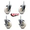 Service Caster 4 Inch Nylon Wheel Swivel 34 Inch Threaded Stem Caster Set 2 Brakes SCC SCC-TS20S414-NYS-34212-2-TLB-2 - alternate 2